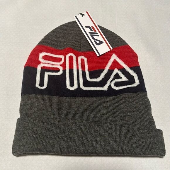 Fila Beanie Mens Gray - Picture 1 of 2